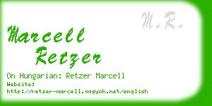 marcell retzer business card